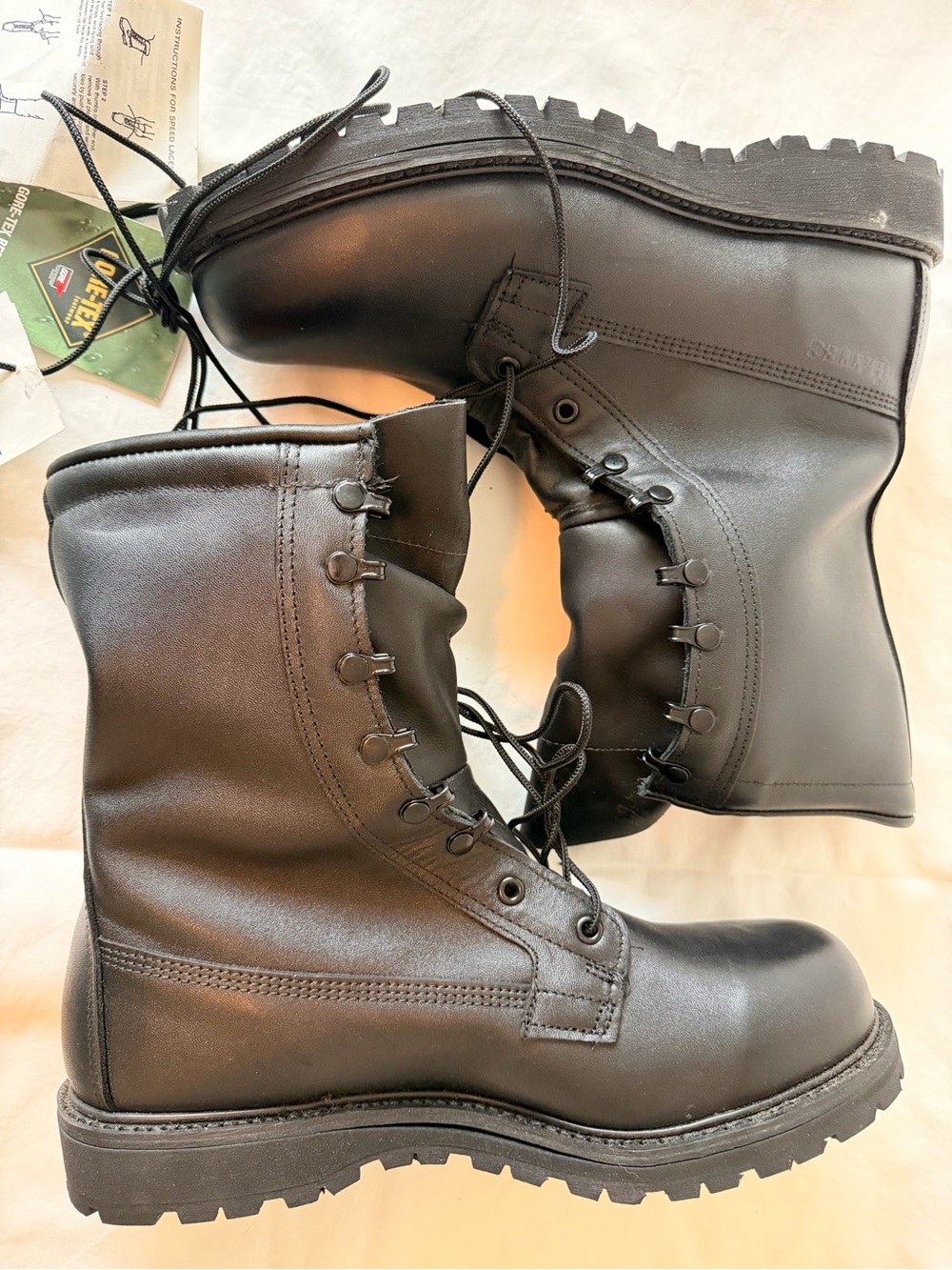 Bates Gore-Tex Waterproof Leather Tactical Military Boots Black 11460 Sz 10.5 W